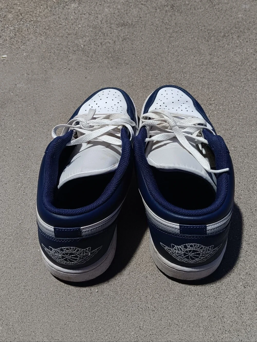 NIKE AIR JORDAN 1 Low Midnight Navy 553558-141 Shoes Sneakers Men's SZ 10.5